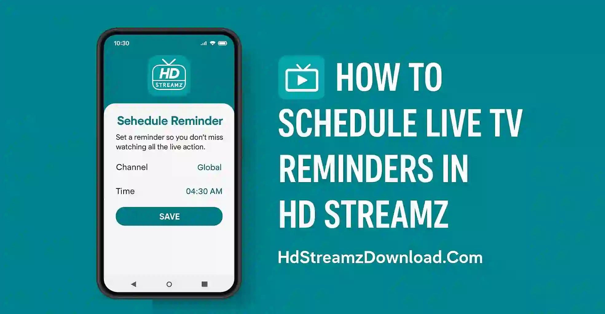 How to Schedule Live TV Reminders in HD Streamz